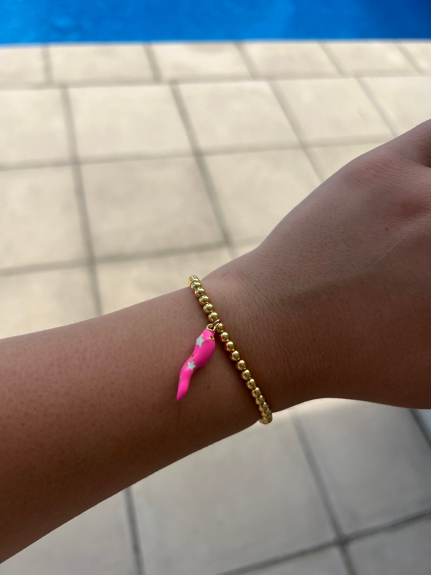 Rosa Gold Cornicello Bracelet